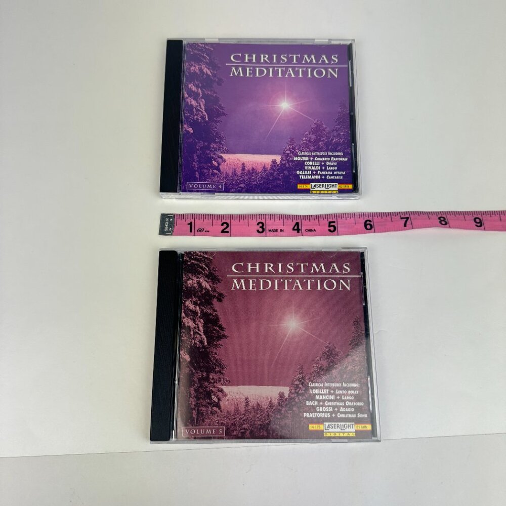 Vtg 1995 Christmas Meditation Volume 4 and‎ 5 Holiday Music CD Made in USA